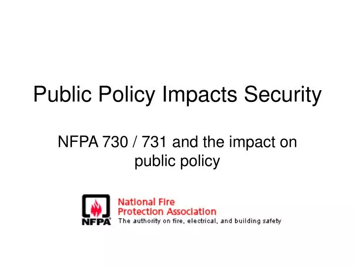 public policy impacts security