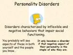 Personality Disorders - slide 1