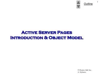 Active Server Pages Introduction &amp; Object Model