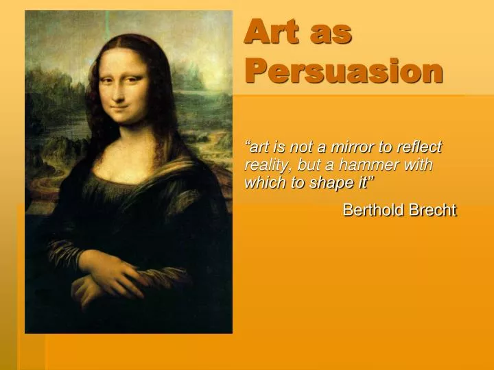 art as persuasion