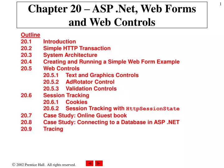 chapter 20 asp net web forms and web controls