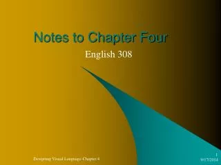 notes to chapter four