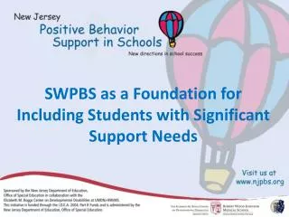 SWPBS as a Foundation for Including Students with Significant Support Needs