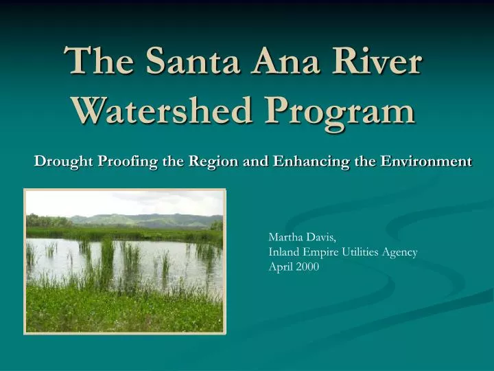 the santa ana river watershed program
