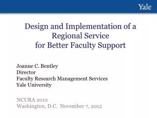 Design and Implementation of a Regional Service for Better Faculty Support