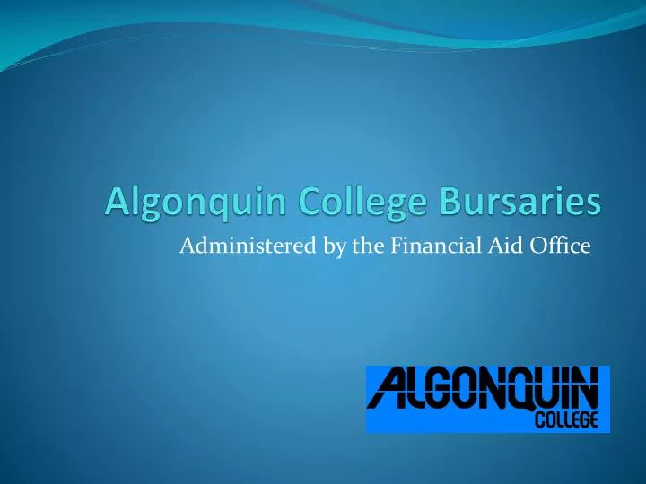 algonquin college bursaries