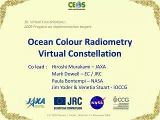 Ocean Colour Radiometry Virtual Constellation