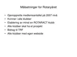 m lsetninger for rotary ret