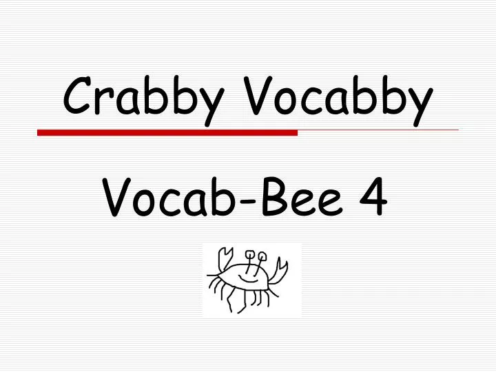 crabby vocabby