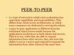 PEER-TO-PEER - slide 1