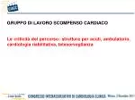 GRUPPO DI LAVORO SCOMPENSO CARDIACO - slide 1