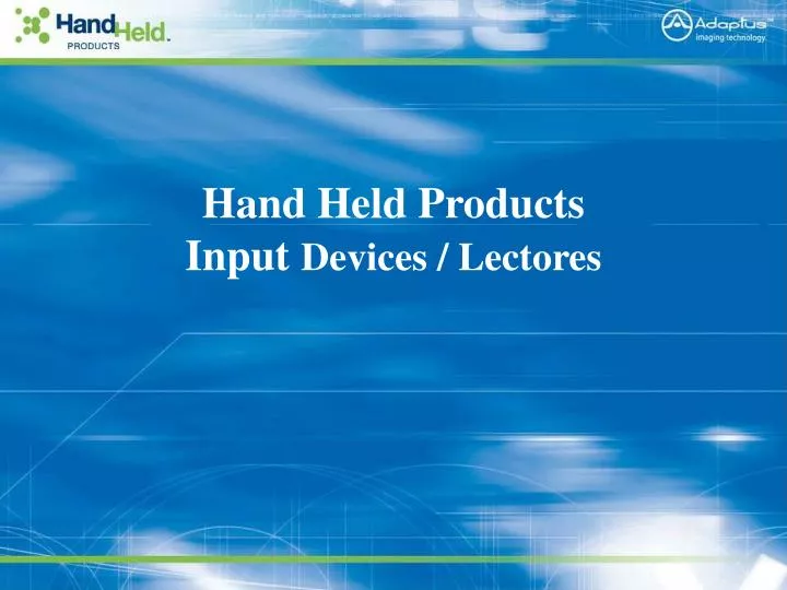 hand held products input devices lectores