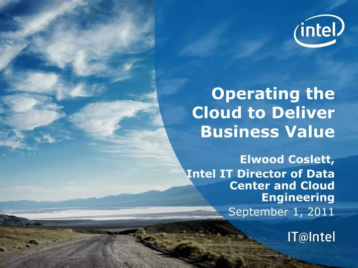 operating the cloud to deliver business value