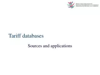 Tariff databases