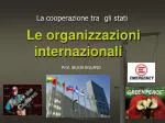 Le organizzazioni internazionali - slide 1