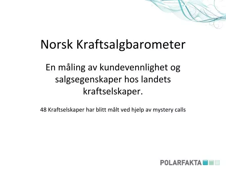 norsk kraftsalgbarometer