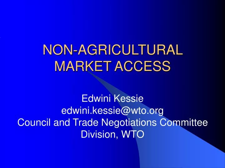 non agricultural market access