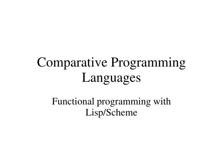 functional programming with lisp scheme