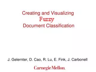 Creating and Visualizing Document Classification