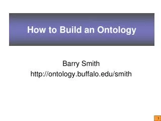 How to Build an Ontology