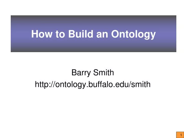 how to build an ontology