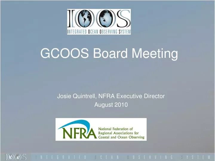 gcoos board meeting