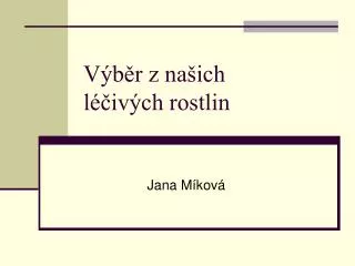v b r z na ich l iv ch rostlin