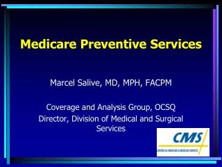 Medicare Preventive Services