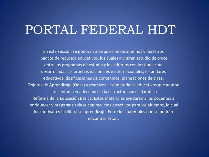 portal federal hdt