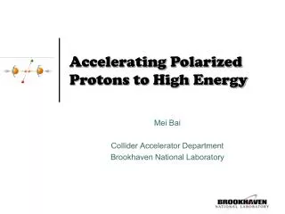 Accelerating Polarized Protons to High Energy