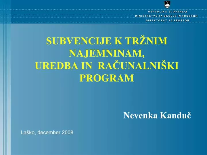 subvencije k tr nim najemninam uredba in ra unalni ki program