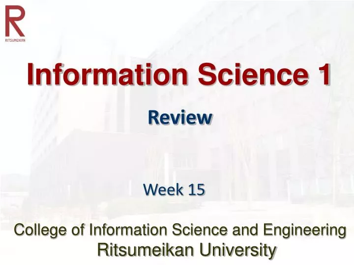 information science 1 review