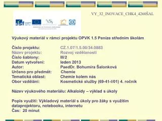 vy 32 inovace chk4 4260 al