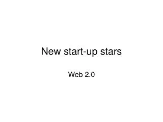 New start-up stars