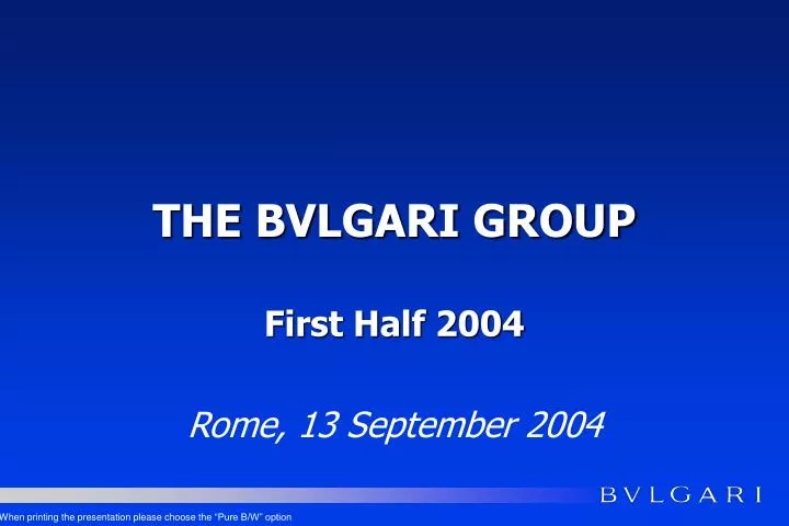 the bvlgari group