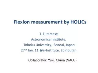 Flexion measurement by HOLICs