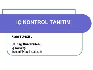 kontrol tanitim