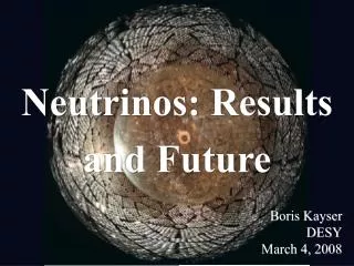 Neutrinos: Results and Future