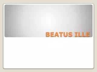 beatus ille