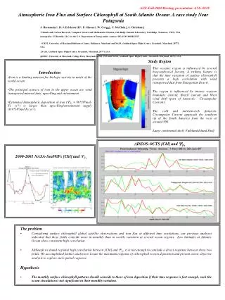 Atmospheric Iron Flux and Surface Chlorophyll at South Atlantic Ocean: A case study Near Patagonia