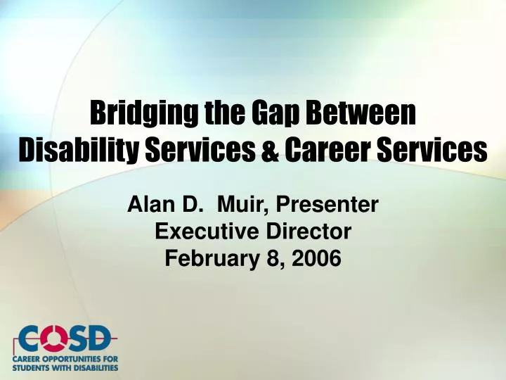 bridging the gap between disability services career services