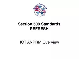 Section 508 Standards REFRESH
