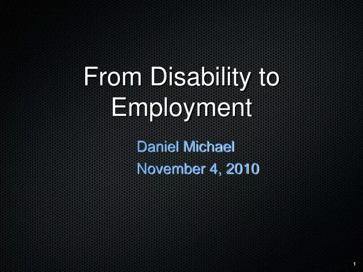 from disability to employment