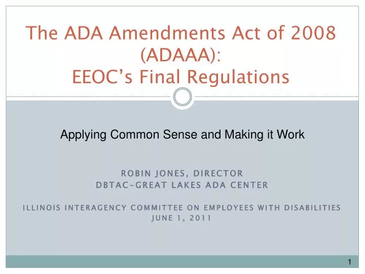 the ada amendments act of 2008 adaaa eeoc s final regulations