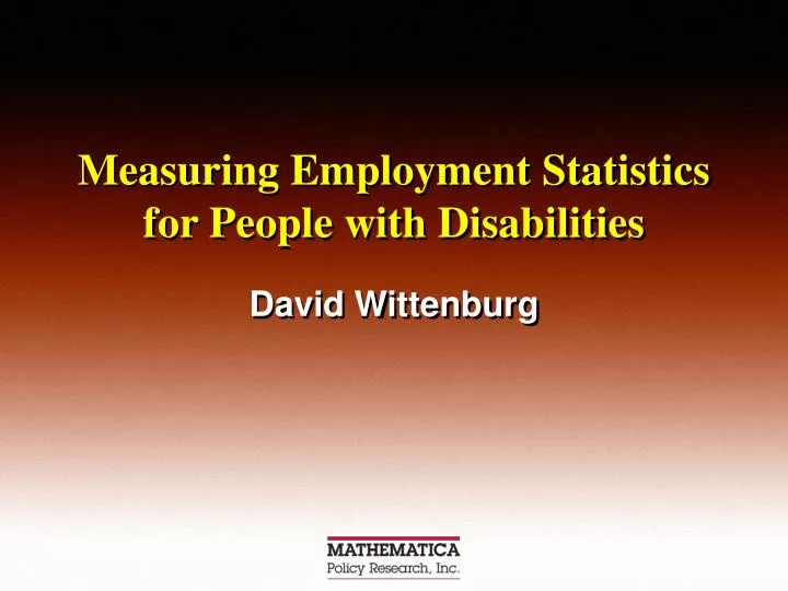 measuring employment statistics for people with disabilities