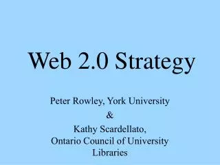 Web 2.0 Strategy