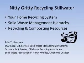Nitty Gritty Recycling Stillwater