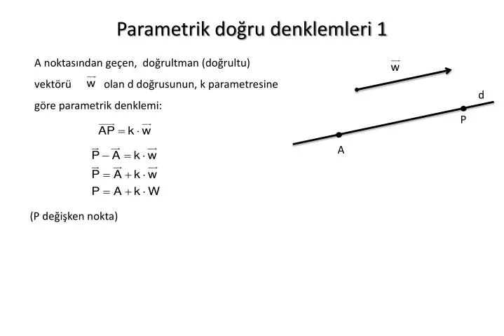 parametrik do ru denklemleri 1
