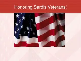 Honoring Sardis Veterans!