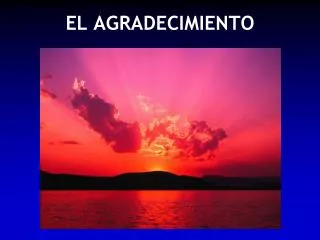el agradecimiento